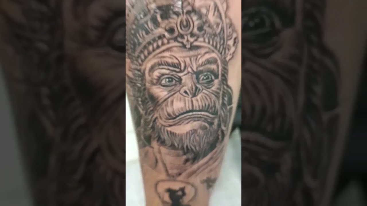 Hanuman, god, hindu, monkey, tattoo, tribal, HD phone wallpaper | Peakpx